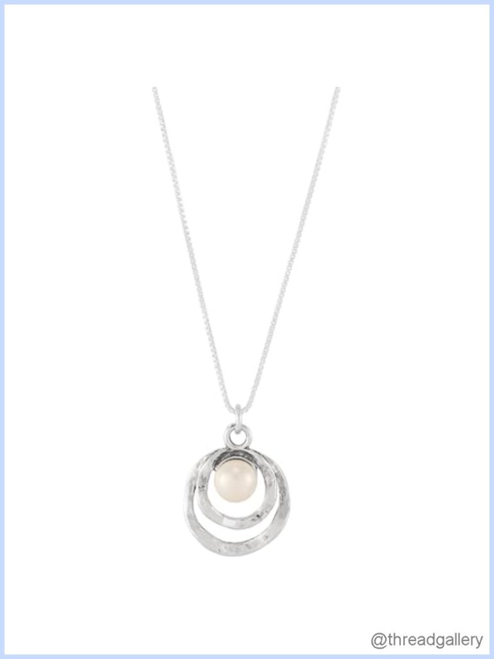 Sterling Silver Freshwater Pearl Pendant Necklace 16 + 2" Extender, 925 Silver